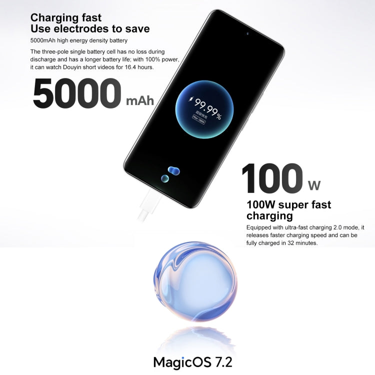 Honor 100, 16GB+256GB, Screen Fingerprint Identification, 6.7 inch MagicOS 7.2 Snapdragon 7 Gen 3 Octa Core up to 2.63GHz, Network: 5G, NFC, OTG, Support Google Play(Blue) - Honor by Huawei | Online Shopping South Africa | PMC Jewellery | Buy Now Pay Later Mobicred