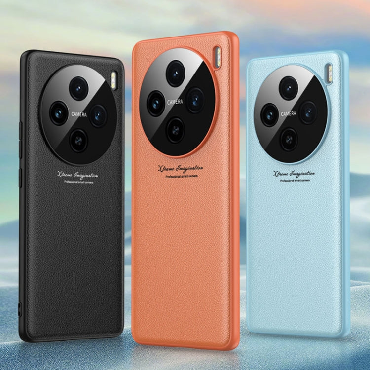 For vivo X100 GKK Precision Hole Ultra-thin Full Coverage Leather Phone Case(Blue) - vivo Cases by GKK | Online Shopping South Africa | PMC TechLife | Buy Now Pay Later Mobicred