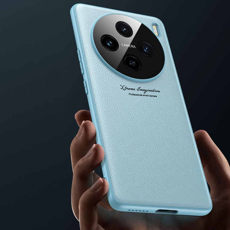 For vivo X100 GKK Precision Hole Ultra-thin Full Coverage Leather Phone Case(Blue) - vivo Cases by GKK | Online Shopping South Africa | PMC TechLife | Buy Now Pay Later Mobicred
