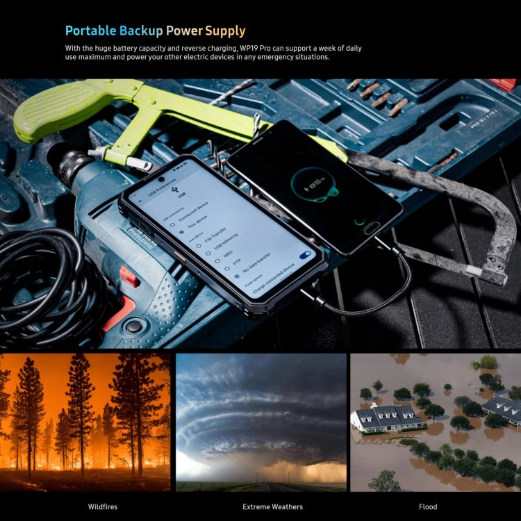 Oukitel WP19 Pro, 8GB+256GB, 6.8 inch MediaTek Helio G99 Octa-core, NFC, Network: 4G(Black) - free shipping - PMC TechLife - Order now!