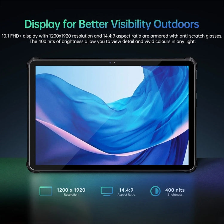 OUKITEL RT6 4G Network IP68/IP69K Rugged Tablet, 8GB+256GB, 10.1 inch Android 13 MediaTek MT8788 Octa Core Support Dual SIM, EU Plug(Black) - free shipping - PMC TechLife - Order now!