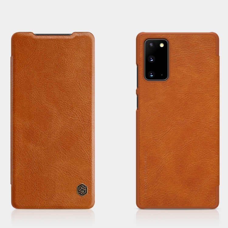 For Samsung Galaxy Note 20 NILLKIN QIN Series Crazy Horse Texture Horizontal Flip Leather Case with Card Slot(Brown) - Galaxy Note20 Cases by NILLKIN | Online Shopping South Africa | PMC Jewellery