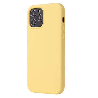 For iPhone 12 / 12 Pro Solid Color Liquid Silicone Shockproof Protective Case(Yellow) - iPhone 12 / 12 Pro Cases by PMC Jewellery | Online Shopping South Africa | PMC Jewellery