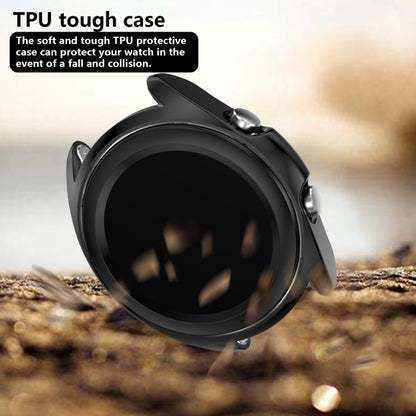 For Samsung Galaxy Watch 3 41mm Electroplating Hollow Half-pack TPU Protective Case(Black) - Watch Cases by ENKAY | Online Shopping South Africa | PMC Jewellery | Buy Now Pay Later Mobicred