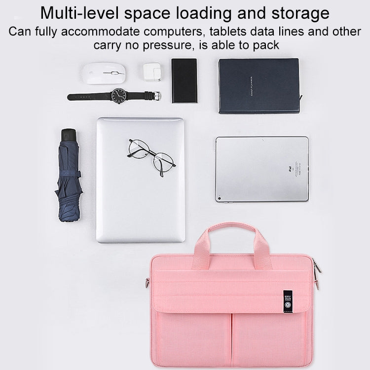 ST08 Handheld Briefcase Carrying Storage Bag without Shoulder Strap for 15.4 inch Laptop(Grey) - 15 inch by PMC TechLife | Online Shopping South Africa | PMC TechLife | Buy Now Pay Later Mobicred