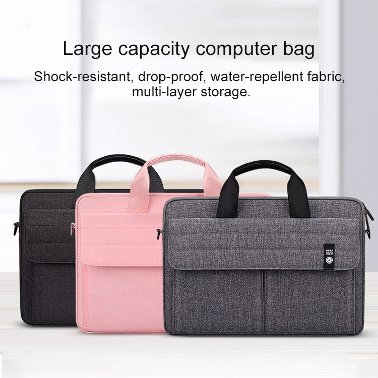 ST08 Handheld Briefcase Carrying Storage Bag without Shoulder Strap for 15.4 inch Laptop(Grey) - 15 inch by PMC TechLife | Online Shopping South Africa | PMC TechLife | Buy Now Pay Later Mobicred