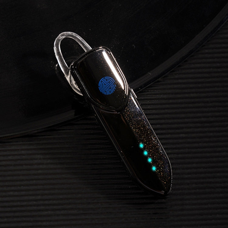 V19S Bluetooth 5.0 Business Style Fingerprint Touch Bluetooth Earphone(Black) - Bluetooth Earphone by PMC Jewellery | Online Shopping South Africa | PMC Jewellery