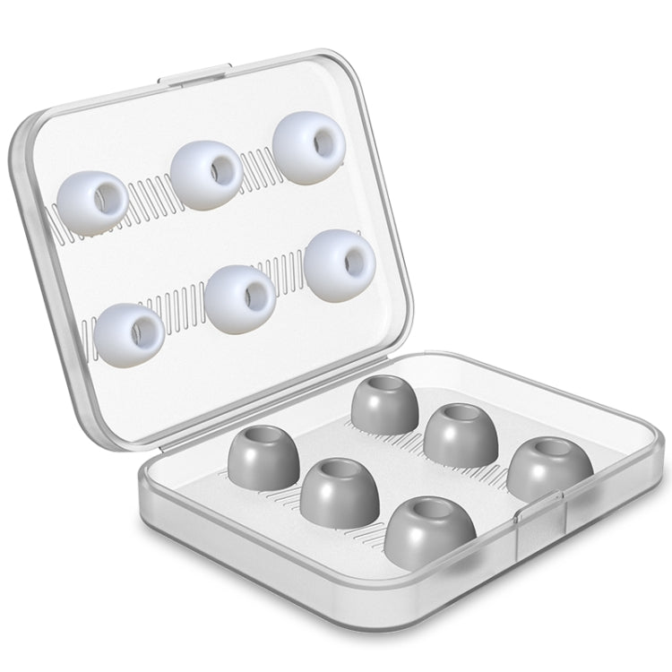 12 PCS Wireless Earphone Replaceable Silicone + Memory Foam Ear Cap Earplugs for AirPods Pro, with Storage Box(White + Grey) - Anti-dust & Ear Caps by PMC Jewellery | Online Shopping South Africa | PMC Jewellery