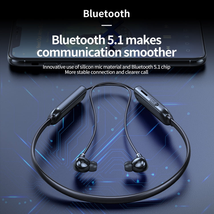 M60 8D Surround Sound Wireless Neck-mounted 5.1 Bluetooth Earphone Support TF Card MP3 Mode(Red) - Neck-mounted Earphone by PMC TechLife | Online Shopping South Africa | PMC TechLife