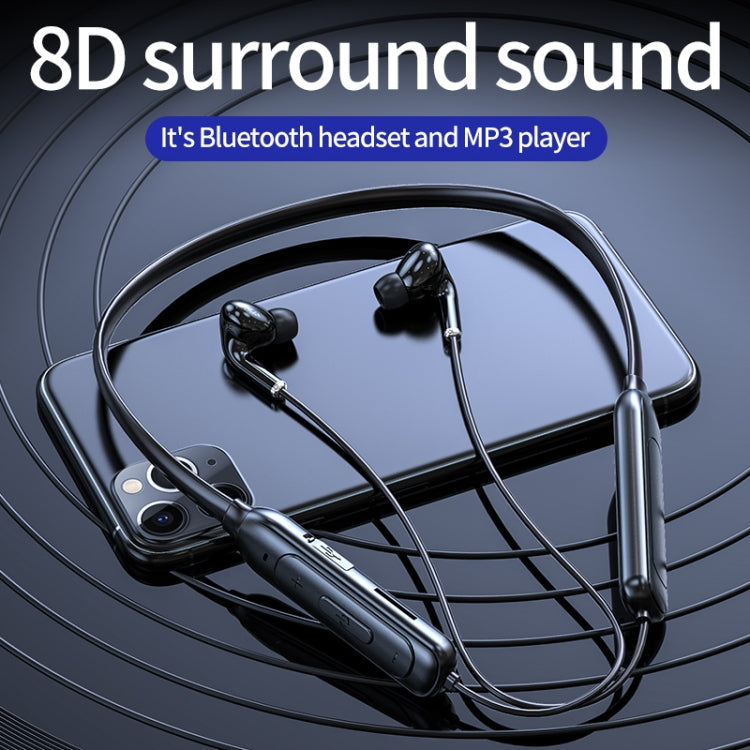 M60 8D Surround Sound Wireless Neck-mounted 5.1 Bluetooth Earphone Support TF Card MP3 Mode(Red) - Neck-mounted Earphone by PMC TechLife | Online Shopping South Africa | PMC TechLife