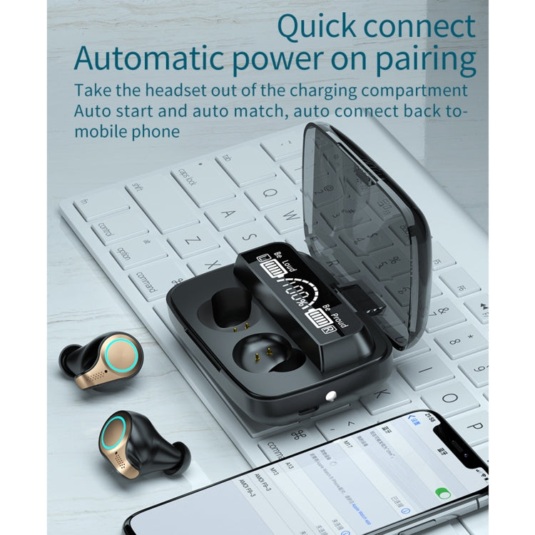 M18 Bluetooth 5.1 LED Display Screen Waterproof Wireless Bluetooth Earphone with Charging Box - Bluetooth Earphone by PMC TechLife | Online Shopping South Africa | PMC TechLife