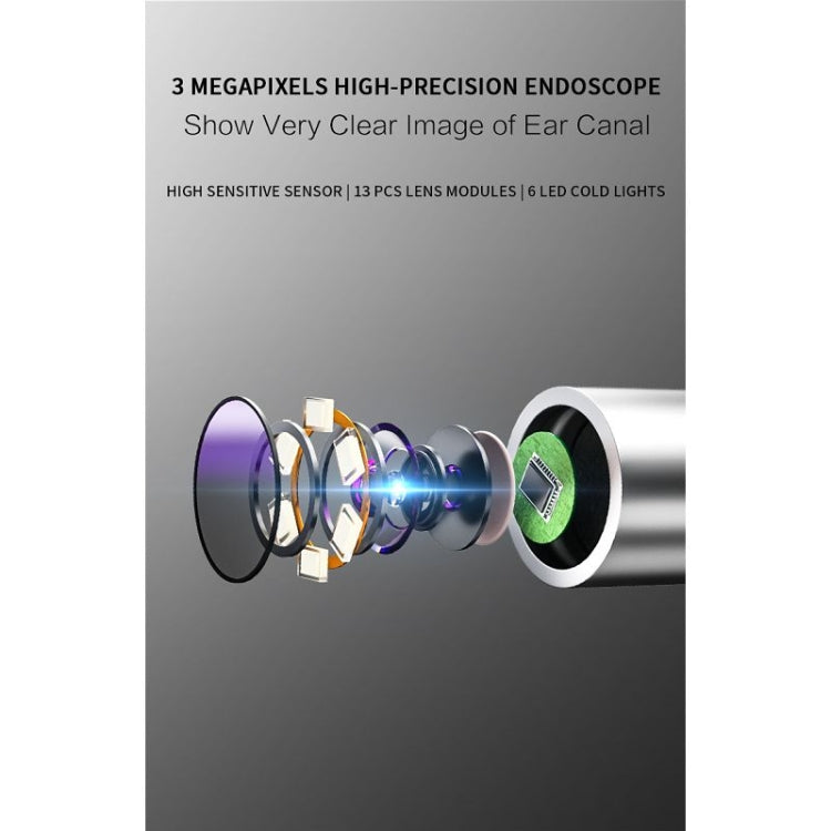 Bebird C3 Pro 2.4G 3.5mm Wireless Wifi High-definition Visual Ear Spoon 3 Million Pixels Out Ear Visual Ear Spoon(Green) - free shipping - PMC TechLife - Order now!