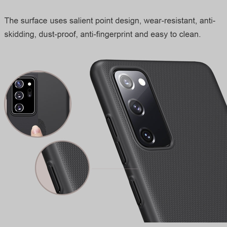 For Samsung Galaxy S20 FE NILLKIN Frosted Concave-convex Texture PC Protective Case(Black) - Galaxy S20 FE Cases by NILLKIN | Online Shopping South Africa | PMC Jewellery