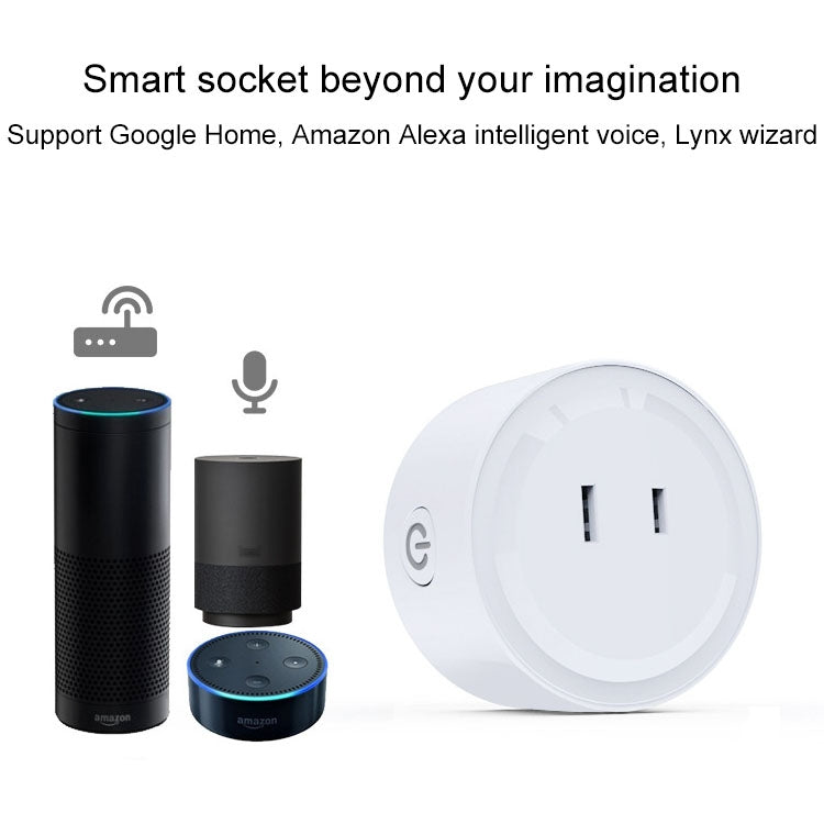 10A Round Shape WiFi Mini Plug APP Remote Control Timer Smart Socket, Support Alexa & Google Home, AC 100-240V, JP / US Plug - Smart Socket by PMC TechLife | Online Shopping South Africa | PMC TechLife