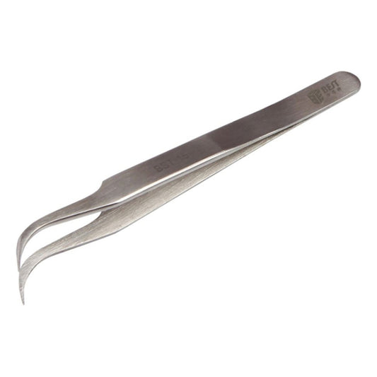 BEST BST-15L Brushed stainless steel tweezers - Tweezers by BEST | Online Shopping South Africa | PMC Jewellery | Buy Now Pay Later Mobicred