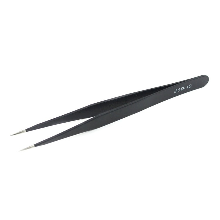 JIAFA JF-603 Straight Tip Tweezers (Black) - Tweezers by JIAFA | Online Shopping South Africa | PMC Jewellery