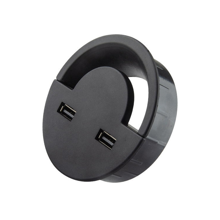 80mm Desktop Outlet USB Cable Wire Hole Cover Round Winder Holder - Cable Organizer by PMC TechLife | Online Shopping South Africa | PMC TechLife