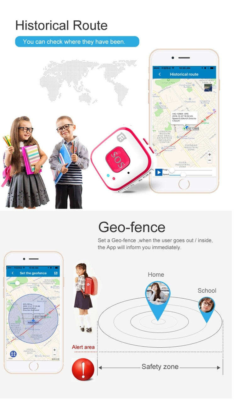 REACHFAR V28 Necklace Style GSM Mini LBS WiFi AGPS Tracker SOS Communicator(Black) - free shipping - PMC TechLife - Order now!