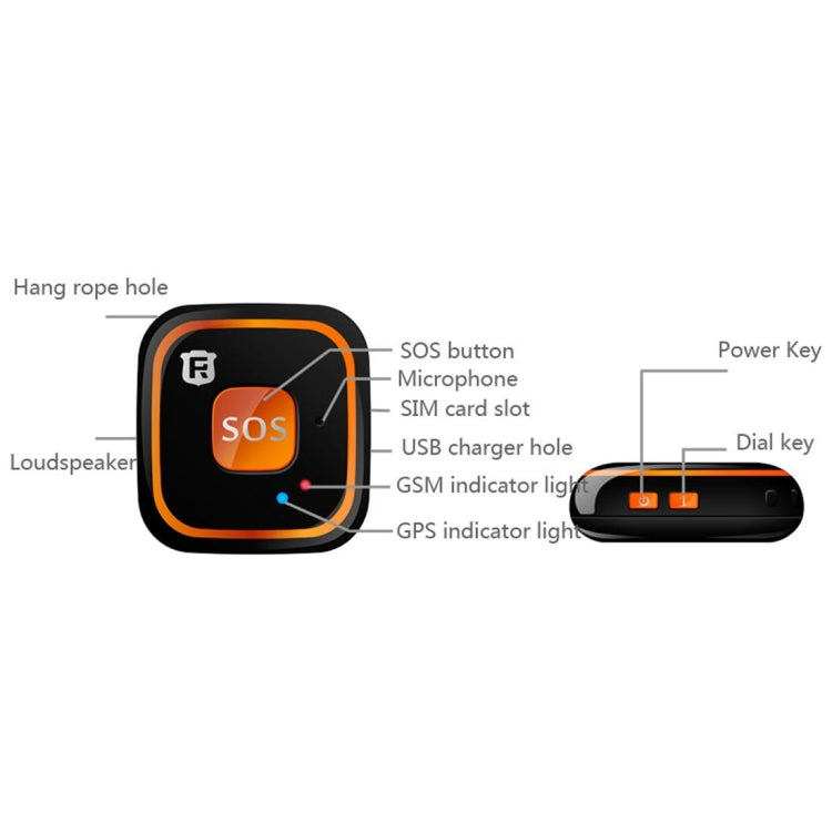 REACHFAR V28 Necklace Style GSM Mini LBS WiFi AGPS Tracker SOS Communicator(Blue) - free shipping - PMC TechLife - Order now!