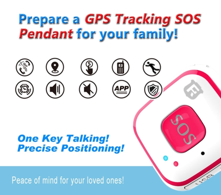 REACHFAR V28 Necklace Style GSM Mini LBS WiFi AGPS Tracker SOS Communicator(Blue) - Personal Tracker by REACHFAR | Online Shopping South Africa | PMC Jewellery