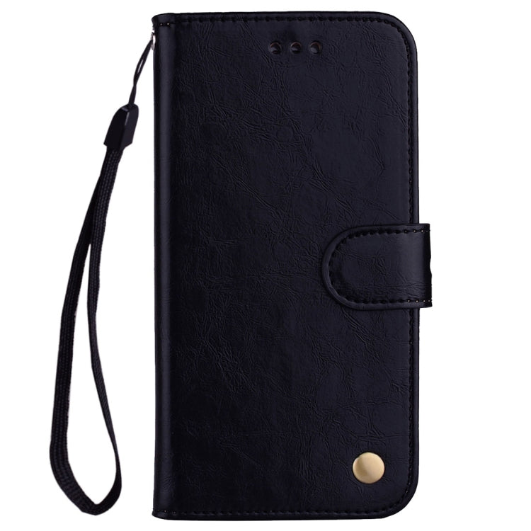 Business Style Oil Wax Texture Horizontal Flip Leather Case for Huawei Honor 7A (with fingerprint hole), with Holder & Card Slots & Wallet(Black) - Honor Cases by PMC Jewellery | Online Shopping South Africa | PMC Jewellery