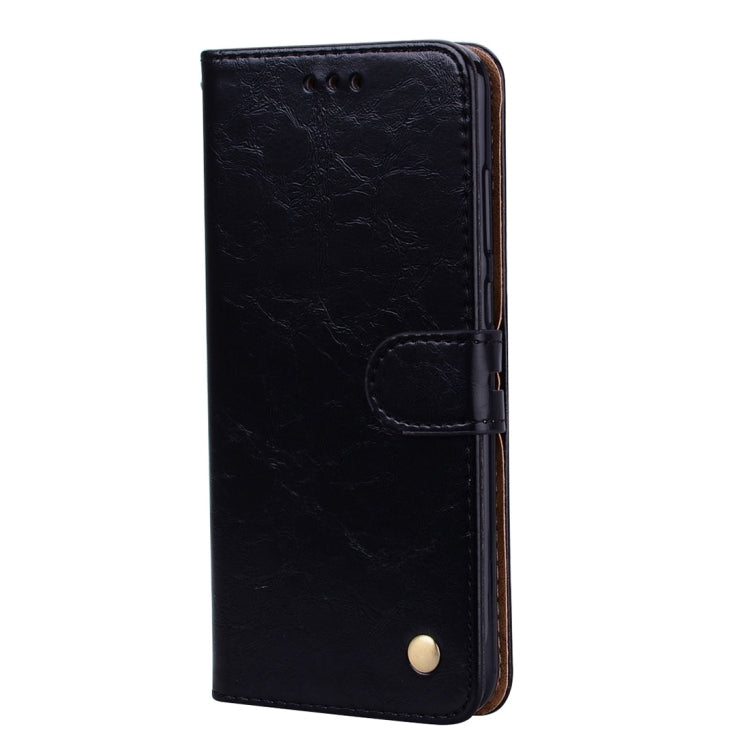 Business Style Oil Wax Texture Horizontal Flip Leather Case for Huawei Honor 7A (with fingerprint hole), with Holder & Card Slots & Wallet(Black) - Honor Cases by PMC Jewellery | Online Shopping South Africa | PMC Jewellery