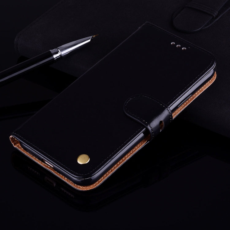 Business Style Oil Wax Texture Horizontal Flip Leather Case for Huawei Honor 7A (with fingerprint hole), with Holder & Card Slots & Wallet(Black) - Honor Cases by PMC Jewellery | Online Shopping South Africa | PMC Jewellery