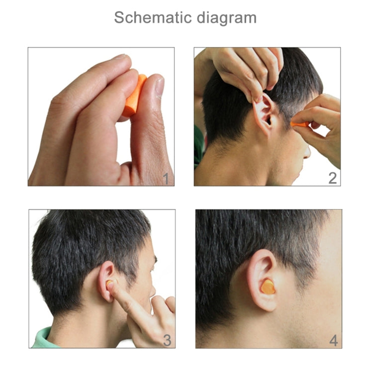 Ten Pairs Non-toxic Orange Soft Memory Foam Material Earplug for Sleeping(Orange) - Ear Care Tools by PMC TechLife | Online Shopping South Africa | PMC TechLife