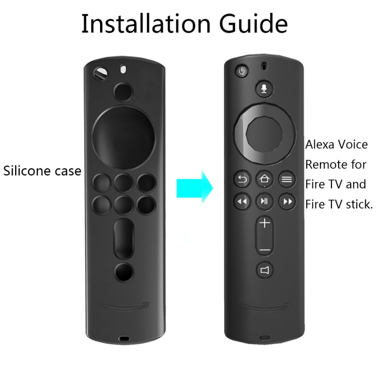 Non-slip Texture Washable Silicone Remote Control Cover for Amazon Fire TV Remote Controller (Black) - Remote Control Covers by PMC Jewellery | Online Shopping South Africa | PMC Jewellery