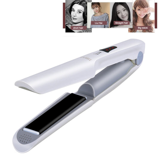 Wireless Mini USB Rechargeable Hair Straightener Hair Curler Double Purpose Hair Splint(White) - Hair Curler by PMC Jewellery | Online Shopping South Africa | PMC Jewellery
