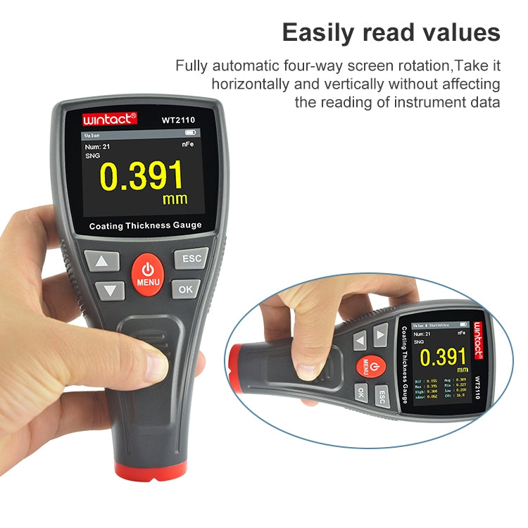 Wintact WT2110 Color Screen Display Coating Thickness Gauge - Coating Thickness Gauge by Wintact | Online Shopping South Africa | PMC Jewellery | Buy Now Pay Later Mobicred