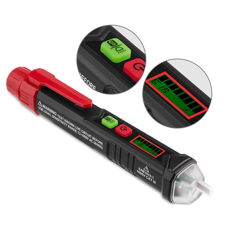 HABOTEST HT100 High-sensitivity LCD Digital Display Sound and Light Alarm Test Pen - Current & Voltage Tester by HABOTEST | Online Shopping South Africa | PMC TechLife | Buy Now Pay Later Mobicred