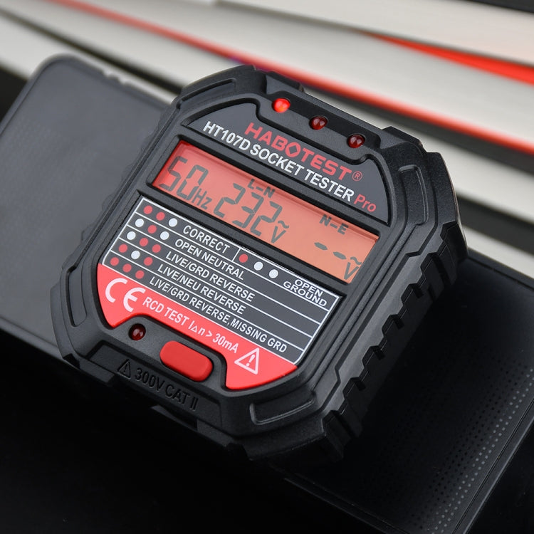 HABOTEST HT107D Multifunctional Digital Display Socket Tester (US Plug) - Current & Voltage Tester by HABOTEST | Online Shopping South Africa | PMC TechLife | Buy Now Pay Later Mobicred