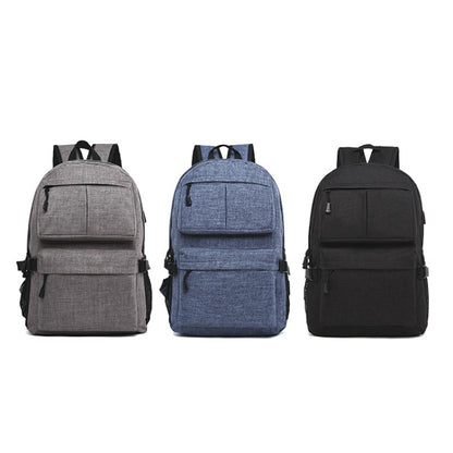 Universal Multi-Function Oxford Cloth Laptop Shoulders Bag Backpack with External USB Charging Port, Size: 46x32x12cm, For 15.6 inch and Below Macbook, Samsung, Lenovo, Sony, DELL Alienware, CHUWI, ASUS, HP(Black) - Backpack by PMC Jewellery | Online Shopping South Africa | PMC Jewellery