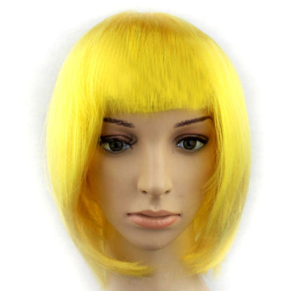 Party Cosplay Headwear Straight Short PET Wigs For Female(Dark Gold) - Wigs by PMC Jewellery | Online Shopping South Africa | PMC Jewellery