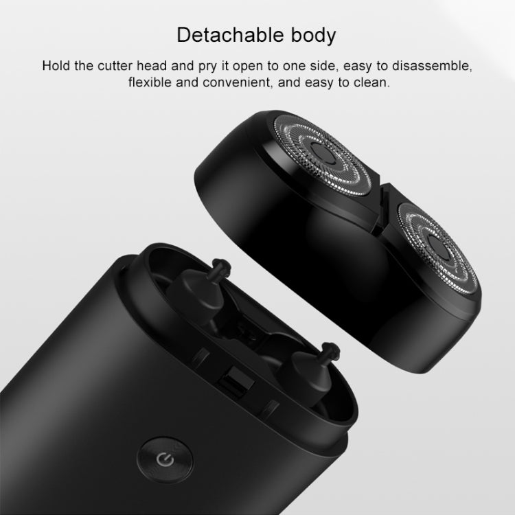 Original Xiaomi Mijia S100 Portable Rotating Double Knife Head Electric Shaver(Black) - Electric Shavers by Xiaomi | Online Shopping South Africa | PMC Jewellery