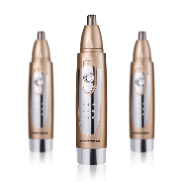 SPORTSMAN Water Proof Battery Power Supply  Male Nose Ear Hair Bullet Shaped Trimmer(Gold) - free shipping - PMC TechLife - Order now!
