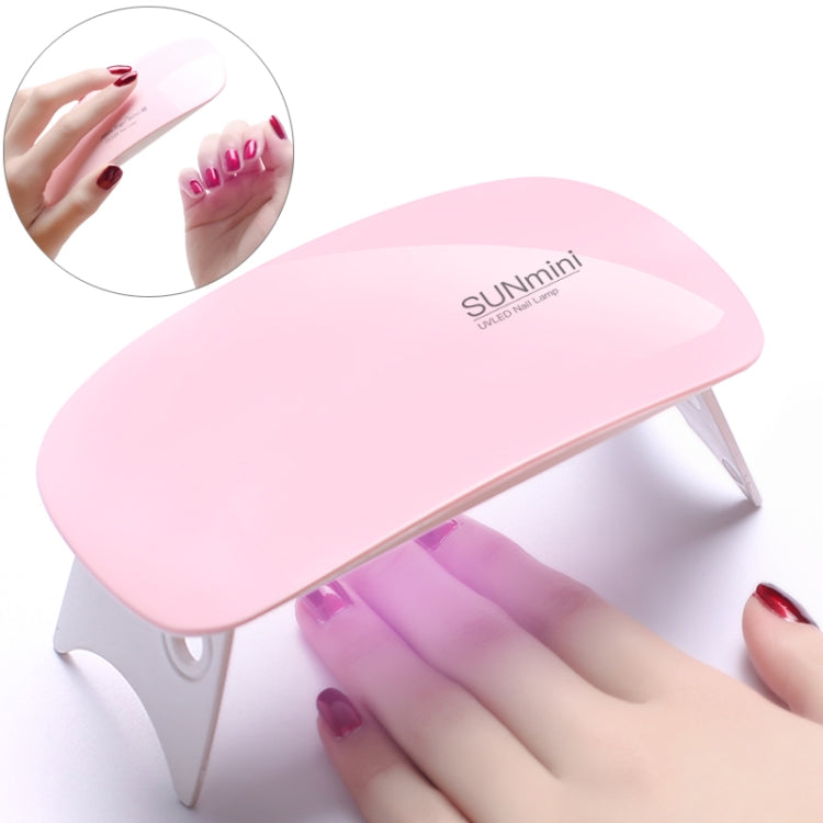 SUN mini 2 6W UV + LED USB Nail Lamp Fingernail Gel Curing Dryer(Pink) - Nail Dryers by PMC Jewellery | Online Shopping South Africa | PMC Jewellery