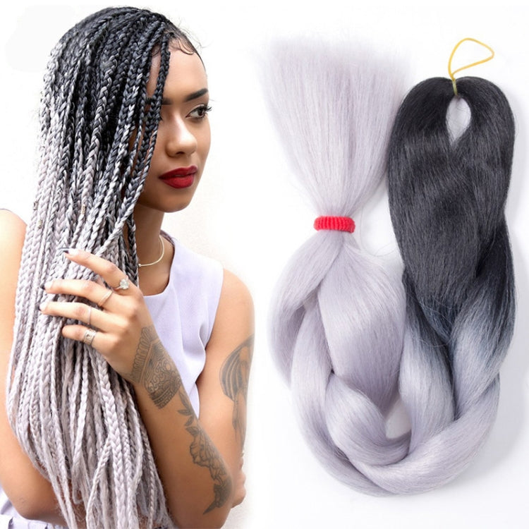 Fashion Color Gradient Individual Braid Wigs Chemical Fiber Big Braids, Length: 60cm(22 Brown+Beige) - Wigs by PMC Jewellery | Online Shopping South Africa | PMC Jewellery