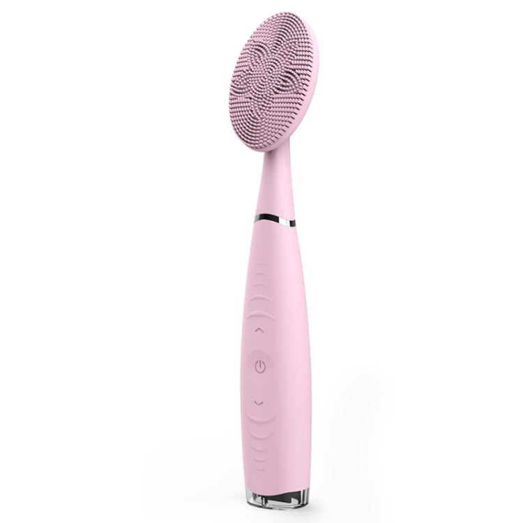 LSHOW YJK038 IPX6 Waterproof Hand-held Intelligent High Frequency Vibration Silicone Facial Cleaning Instrument(Pink) - Beauty Instrument by LSHOW | Online Shopping South Africa | PMC Jewellery | Buy Now Pay Later Mobicred