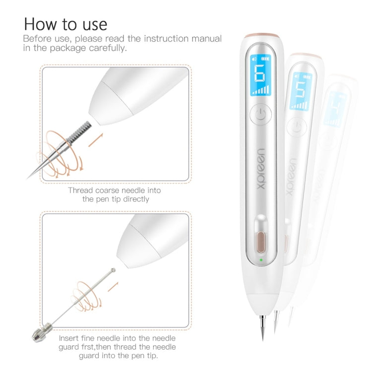 XPREEN XPRE051 Professional Wireless Rechargeable Mole Freckle Dark Spots Tattoo Wart Removal Pen Skin Tag Spot Eraser Pro Beauty Sweep Spot Pen Kit With LED Screen & Spotlight(White) - Beauty Instrument by Xpreen | Online Shopping South Africa | PMC Jewellery | Buy Now Pay Later Mobicred