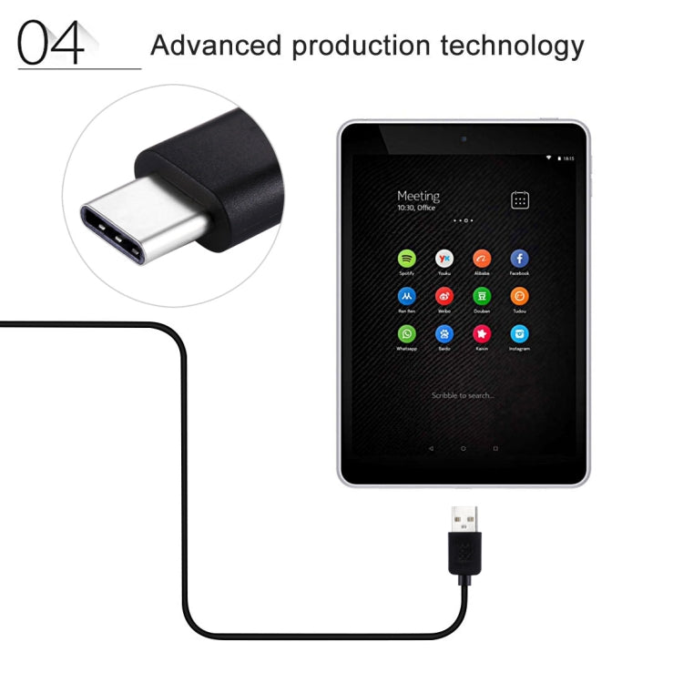 HAWEEL 1m USB-C / Type-C to USB 2.0 Data & Charging Cable(Black) - free shipping - PMC TechLife - Order now!