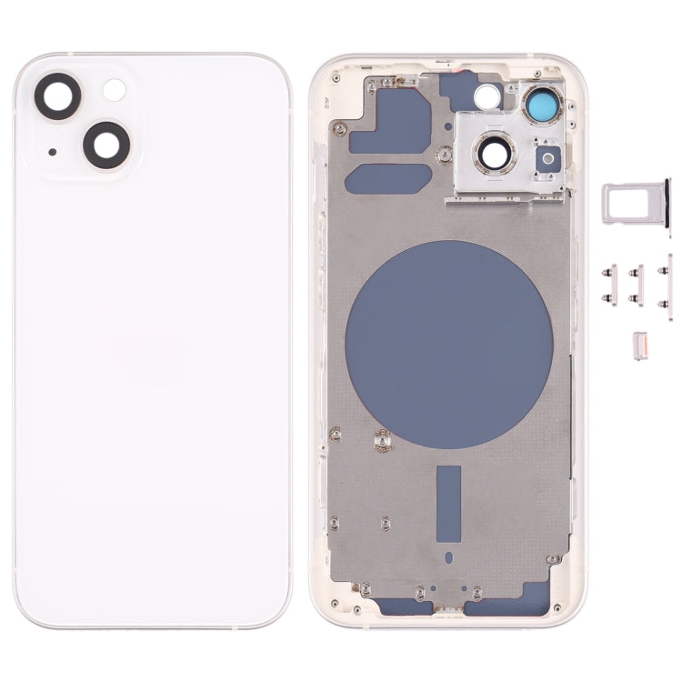 Back Housing Cover with SIM Card Tray & Side  Keys & Camera Lens for iPhone 13(White) - Back Cover by PMC TechLife | Online Shopping South Africa | PMC TechLife | Buy Now Pay Later Mobicred