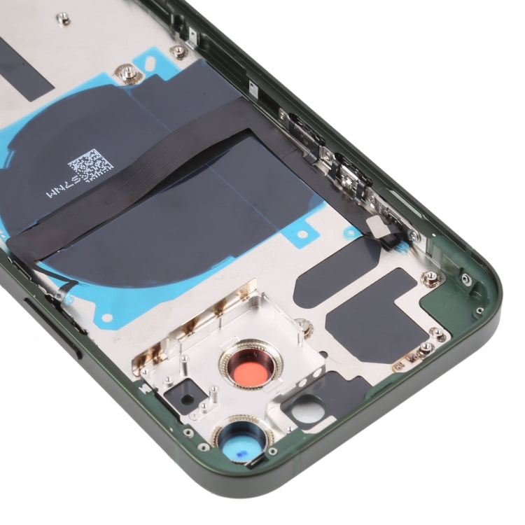 For iPhone 13 Battery Back Cover with Side Keys & Card Tray & Power + Volume Flex Cable & Wireless Charging Module(Green) - Back Cover by PMC TechLife | Online Shopping South Africa | PMC TechLife | Buy Now Pay Later Mobicred
