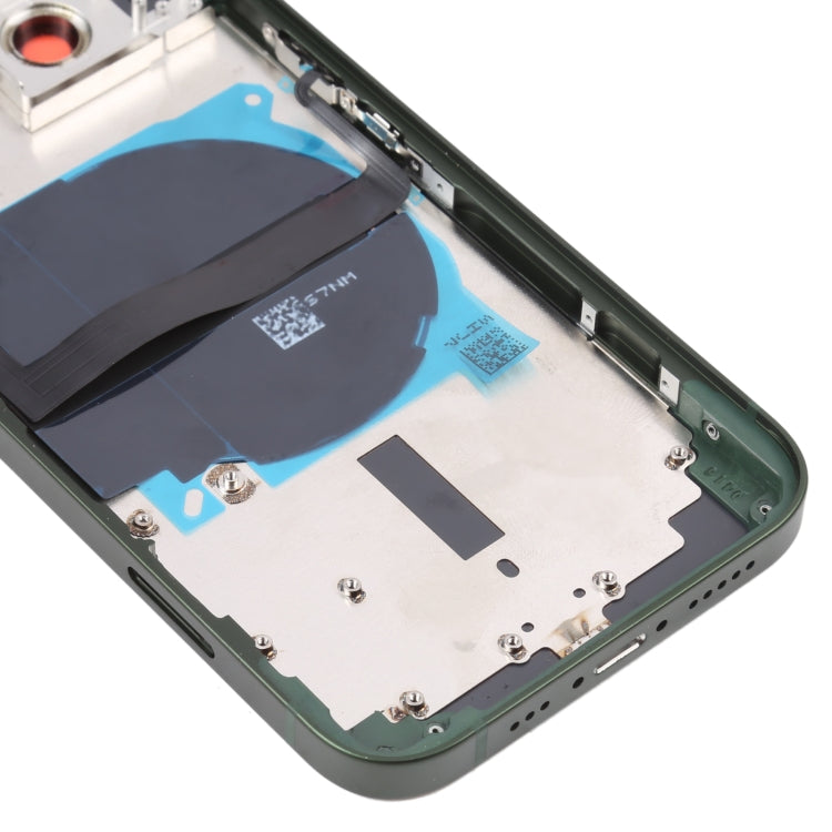 For iPhone 13 Battery Back Cover with Side Keys & Card Tray & Power + Volume Flex Cable & Wireless Charging Module(Green) - Back Cover by PMC TechLife | Online Shopping South Africa | PMC TechLife | Buy Now Pay Later Mobicred