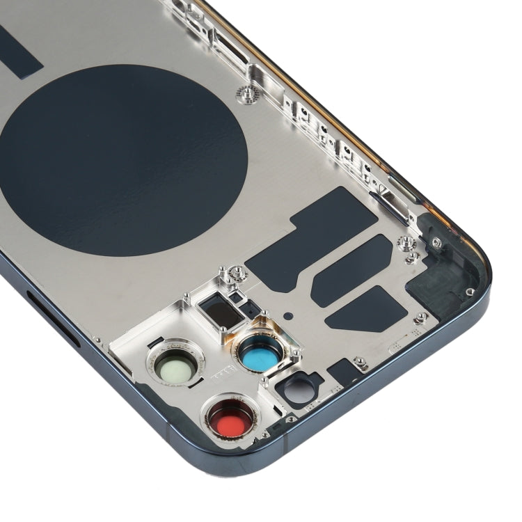 Back Housing Cover with SIM Card Tray & Side keys & Camera Lens for iPhone 12 Pro Max(Blue) - Back Cover by PMC TechLife | Online Shopping South Africa | PMC TechLife