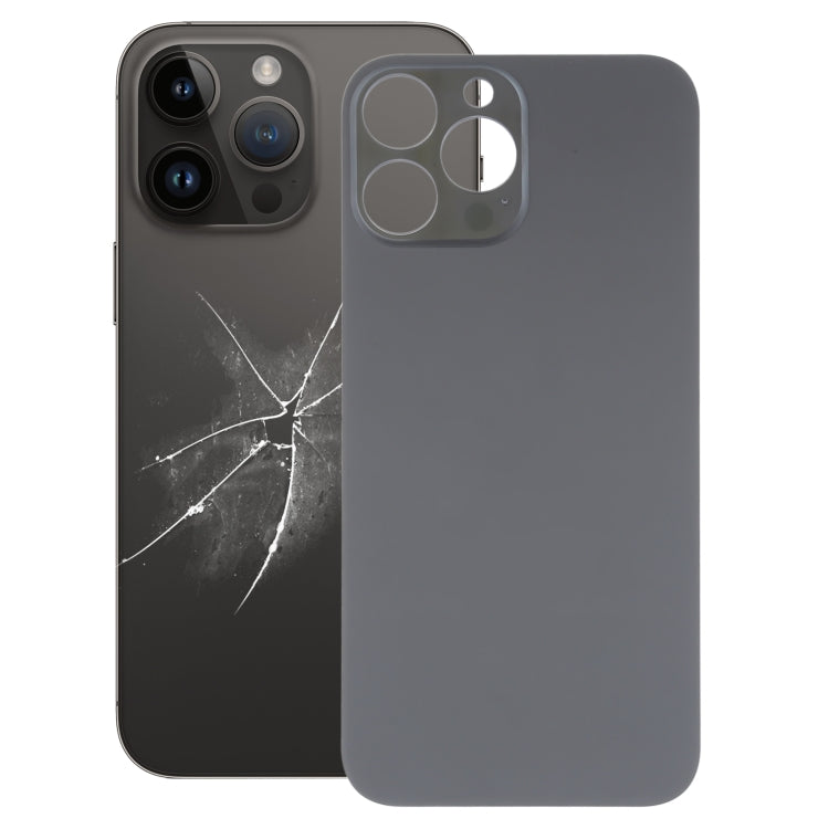 Easy Replacement Big Camera Hole Glass Back Battery Cover for iPhone 14 Pro Max(Black) -  by PMC TechLife | Online Shopping South Africa | PMC TechLife