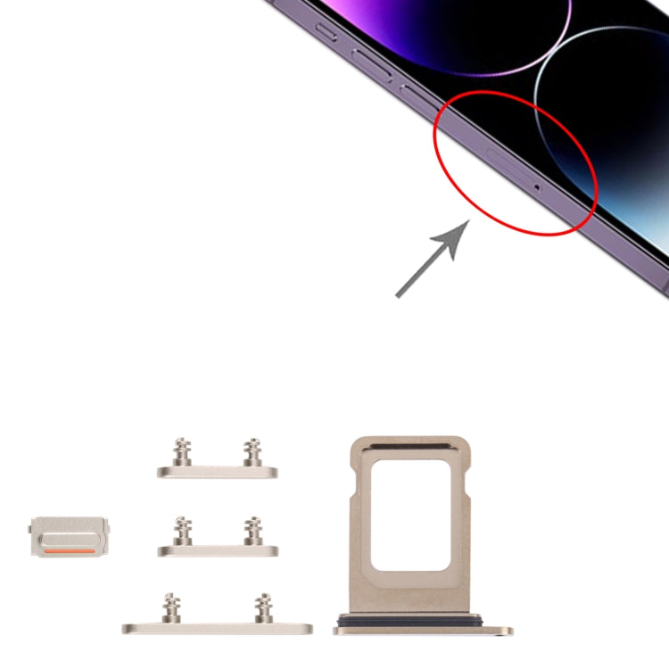SIM Card Tray + SIM Card Tray + Side Keys for iPhone 14 Pro Max (Gold) -  by PMC TechLife | Online Shopping South Africa | PMC TechLife
