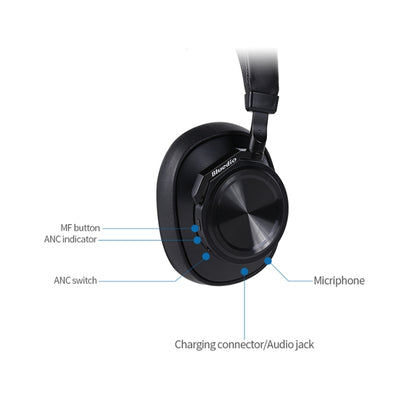 Bluedio T6 Bluetooth Version 5.0 Headset Bluetooth Headset(Black) - Headset & Headphone by Bluedio | Online Shopping South Africa | PMC Jewellery