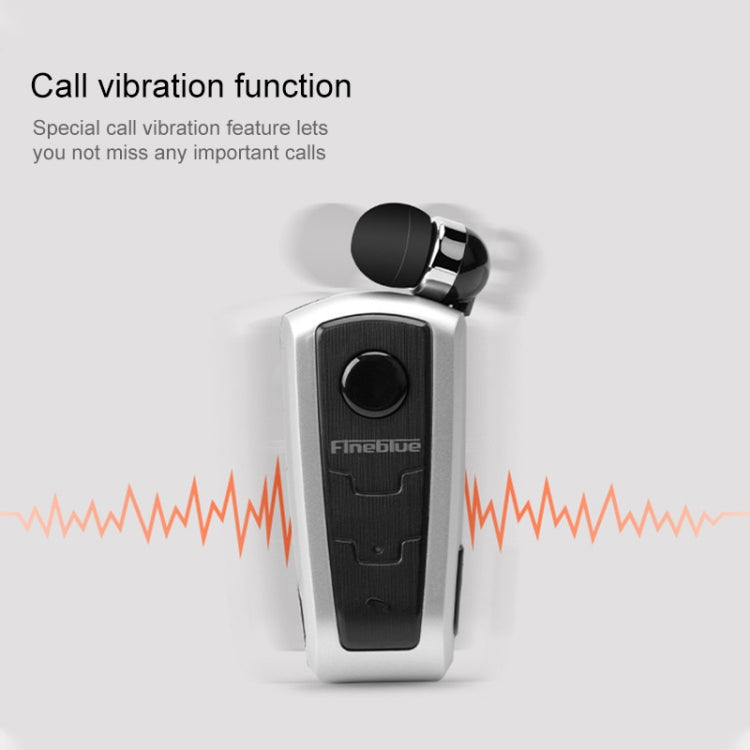 Fineblue F910 CSR4.1 Retractable Cable Caller Vibration Reminder Anti-theft Bluetooth Headset(Black) - free shipping - PMC TechLife - Order now!